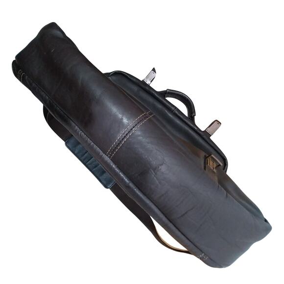 KENNETH COLE REACTION! ESPRESSO BROWN GENUINE LEATHER LAPTOP, BRIEFCASE, BAG! - Picture 12 of 13